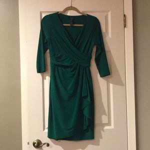 Chaps wrap dress 3/4 sleeve